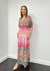 Serafina Collection One Size Paisley Maxi Dress, Pink