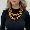 Serafina Collection Chain Link Necklace, Orange