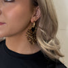 Serafina Animal Print Statement Earrings, Brown & Gold