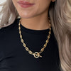 Absolute Coffee Bean T-Bar Necklace, Gold