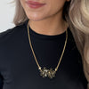 Absolute Double Star Bow Pendant Necklace, Gold