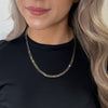 Absolute CZ Tennis Necklace, Gold & Black