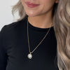 Absolute Pearl & CZ Halo Pendant Necklace, Gold