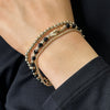 Absolute 3 Tier Beaded Bracelet, Gold & Black