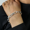 Absolute Squared Link Chain Bracelet, Silver