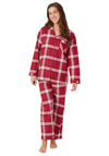 Indigo Sky Brushed Cotton Check Pyjama Set, Red