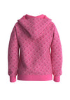 Guess Older Girl Oversized Print Hoodie, Pink