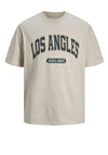 Jack & Jones Bradley Los Angeles Varsity T-Shirt, Moonbeam