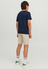 Jack & Jones Boys Corp Logo Short Sleeve Tee, Navy Blazer