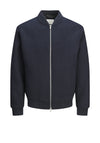 Jack & Jones Venice Wool Blend Bomber Jacket, Dark Navy