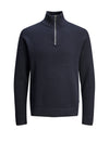 Jack & Jones Christer Quarter Zip Jumper, Navy