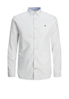 Jack & Jones Slim Fit Patch Elbow Shirt, White