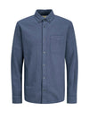 Jack & Jones Brook Melange Shirt, Dark Blue