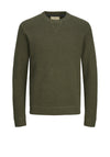 Jack & Jones Christer Crew Neck Jumper, Olive Green