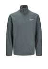 Jack & Jones Aero Half Zip Sweatshirt, Green Grey