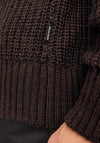 Jack & Jones Crew Neck Knit Jumper, Mulch Brown