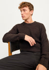 Jack & Jones Crew Neck Knit Jumper, Mulch Brown