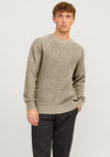 Jack & Jones Crew Neck Knit Jumper, Neutral