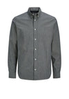 Jack & Jones Brook Stripe Oxford Shirt, Grey