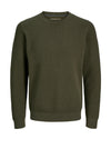 Jack & Jones Noah Knit Crew Neck Sweater, Olive