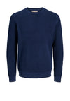 Jack & Jones Noah Knit Crew Neck Sweater, Dark Blue