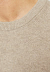 Jack & Jones Lambswool Knit Sweater, Oatmeal