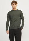 Jack & Jones Merino Knit Crew Neck Sweater, Peat Green