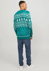 Jack & Jones Holly Xmas Knit Jumper, Alpine Green