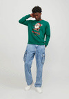 Jack & Jones Xmas Santa Sweatshirt, Alpine Green