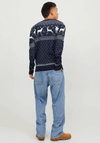 Jack & Jones Holly Xmas Knit Jumper, Sky Captain