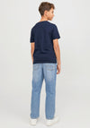 Jack & Jones Boys Lack Short Sleeve Tee, Navy Blazer