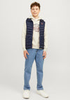 Jack & Jones Boy Sprint Puffer Hooded Bodywarmer, Navy Blazer