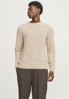 Jack & Jones Cable Knit Jumper, Neutral