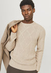 Jack & Jones Cable Knit Jumper, Neutral