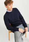 Jack & Jones Cable Knit Jumper, Navy