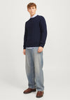 Jack & Jones Cable Knit Jumper, Navy