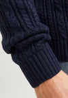 Jack & Jones Cable Knit Jumper, Navy