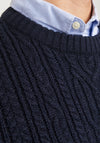 Jack & Jones Cable Knit Jumper, Navy