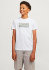 Jack & Jones Boy Frederik Short Sleeve Tee, Bright White