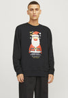 Jack & Jones Jolly Christmas Sweatshirt, Black