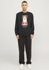 Jack & Jones Jolly Christmas Sweatshirt, Black