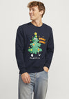 Jack & Jones Jolly Christmas Sweatshirt, Navy