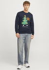 Jack & Jones Jolly Christmas Sweatshirt, Navy