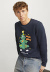 Jack & Jones Jolly Christmas Sweatshirt, Navy