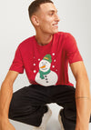 Jack & Jones Christmas Jolly T-Shirt, Red