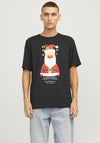 Jack & Jones Christmas T-Shirt, Black