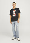 Jack & Jones Christmas T-Shirt, Black