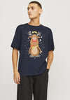 Jack & Jones Christmas T-Shirt, Navy