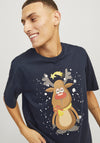 Jack & Jones Christmas T-Shirt, Navy