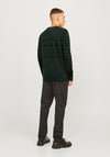 Jack & Jones Christmas Gabriel Knit Crew Neck Sweater, Green